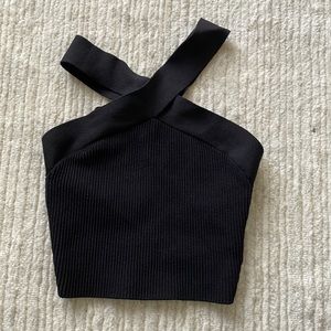 Babaton Sculpt Knit Criss Cross CropTank